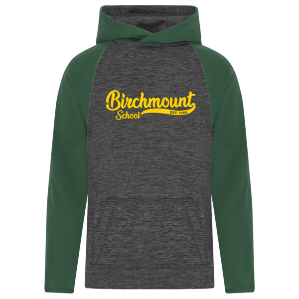 YOUTH - Dynamic Heather Fleece Two-Tone Hooded Sweatshirt Thumbnail