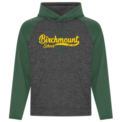ADULT - Dynamic Heather Fleece Two-Tone Hooded Sweatshirt Thumbnail