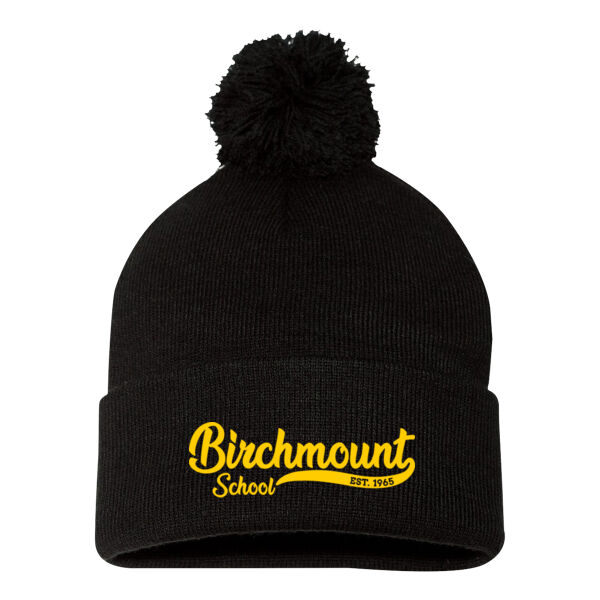 Pom-Pom 12" Knit Beanie**Embroidered Logo** Thumbnail